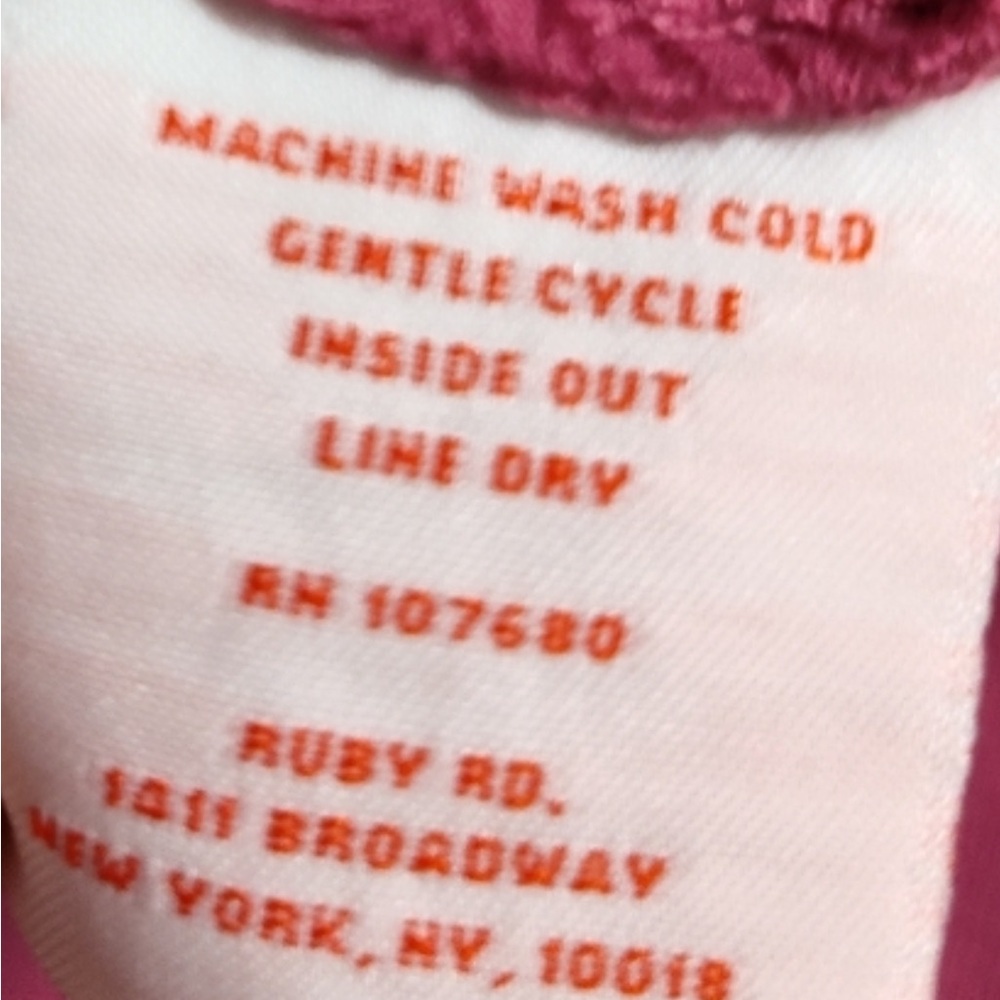 Ruby Rd. Pink Purple Embellished 3/4 Sleeve Top Large - Picture 4 of 4